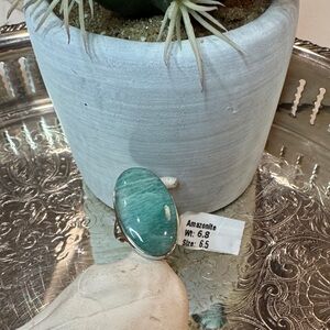 Amazonite Sterling Silver Ring size 6.5